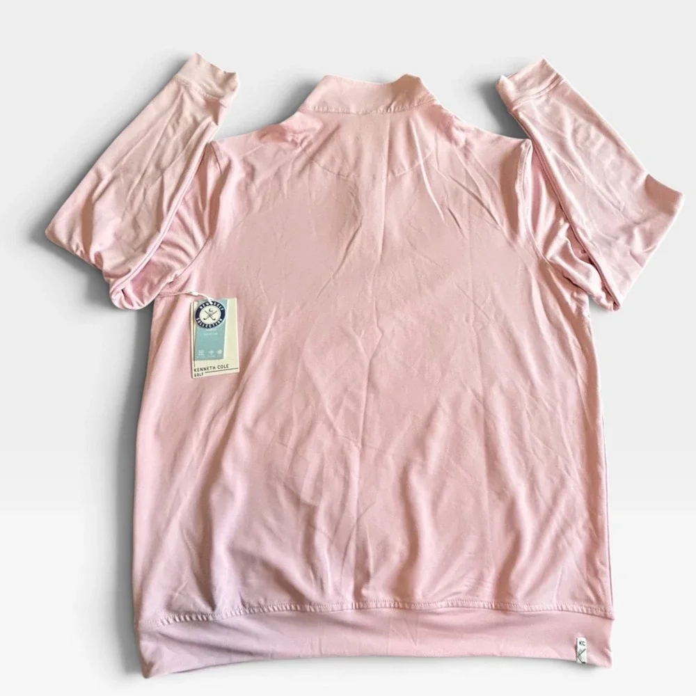 Kenneth Cole Golf Mens XXL Quarter Zip Pullover Orchid Pink KH9D63PJ90P5 NEW